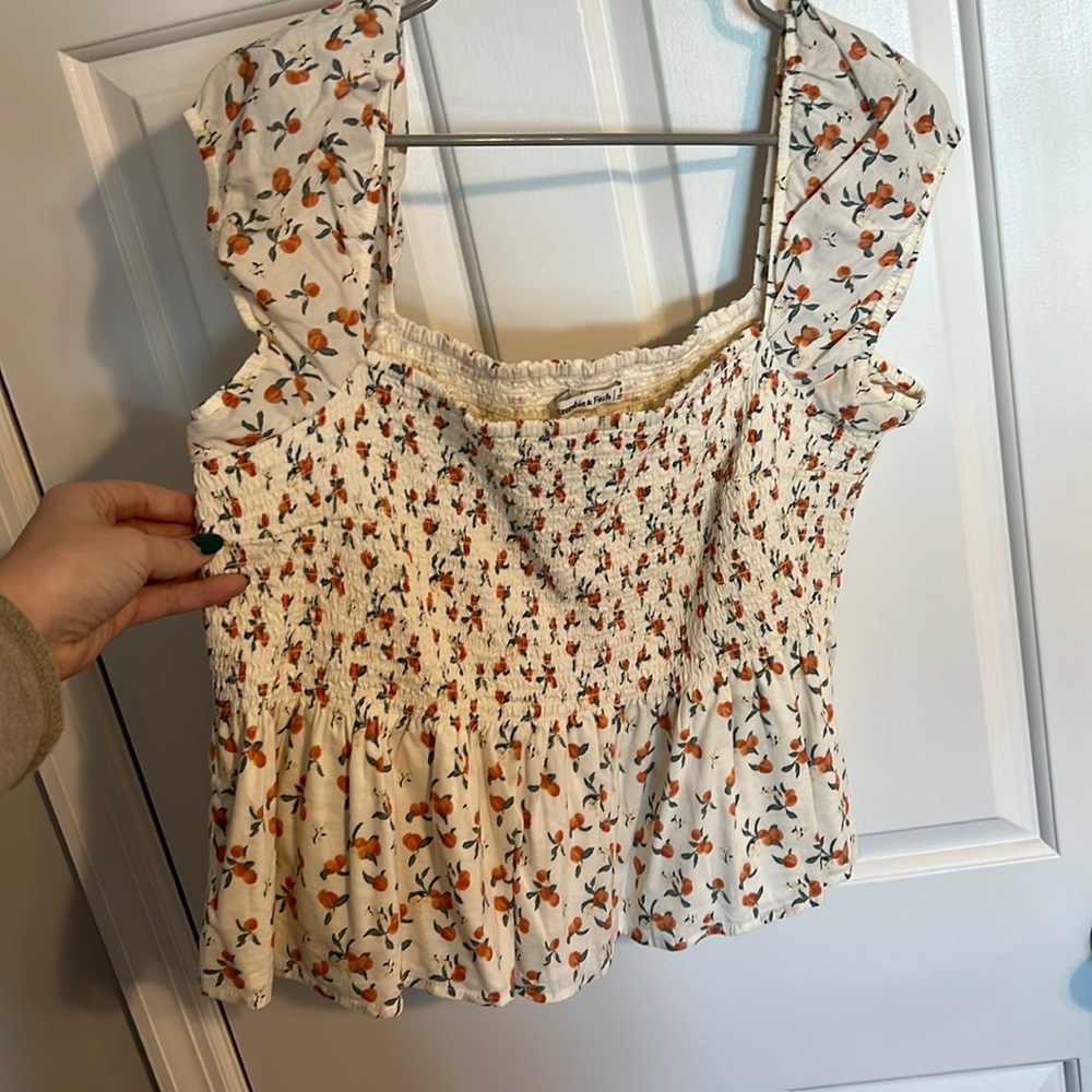 Abercrombie smocked shirt